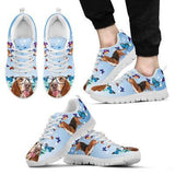 Basset Hound Butterfly Sneakers Shoes For Women, Shoes For Men Sneaker Custom Shoes