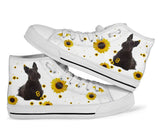 Scottish Terrier Sunflower High Top Shoes For Women, Shoes For Men Custom Shoes
