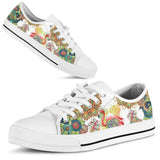 Mandala Flamingo Low Top Shoes For Women, Shoes For Men Custom Shoes