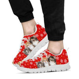 Cat Christmas Red Sneakers Shoes For Women, Shoes For Men Sneaker Custom Shoes