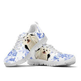 Bichon Frise Flowers Sneakers Shoes For Women, Shoes For Men Sneaker Custom Shoes
