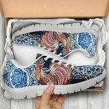 Chicken Blue Flowers Sneakers Shoes For Women, Shoes For Men Sneaker Custom Shoes