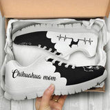 Chihuahua Black White Sneakers Shoes For Women, Shoes For Men Sneaker Custom Shoes