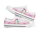 Penguin Pink Flower Low Top Shoes For Women, Shoes For Men Custom Shoes