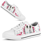 Penguin Flower And Butterfly Low Top Shoes For Women, Shoes For Men Custom Shoes