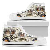 German Shepherd Driving High Top Shoes For Women, Shoes For Men Custom Shoes