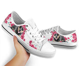 Heeler Flower And Butterfly Low Top Shoes For Women, Shoes For Men Custom Shoes