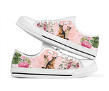 German Shepherd Flower Low Top Shoes For Women, Shoes For Men Custom Shoes