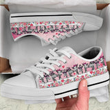 Giraffe Pink Heart Low Top Shoes For Women, Shoes For Men Custom Shoes