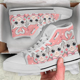 Cat Cute High Top Shoes For Women, Shoes For Men Custom Shoes