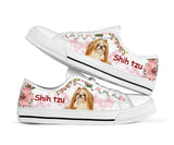 Shih Tzu Pink Low Top Shoes For Women, Shoes For Men Custom Shoes