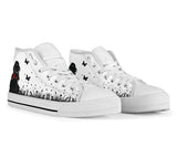 Basset Hound Dream World High Top Shoes For Women, Shoes For Men Custom Shoes