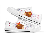 Hedgehogs Butterflies Low Top Shoes For Women, Shoes For Men Custom Shoes