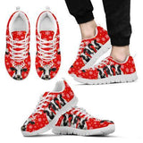 Cow Christmas Red Sneakers Shoes For Women, Shoes For Men Sneaker Custom Shoes