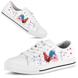 Chickens Butterflies Low Top Shoes For Women, Shoes For Men Custom Shoes