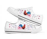 Chickens Butterflies Low Top Shoes For Women, Shoes For Men Custom Shoes
