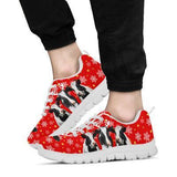 Cow Christmas Red Sneakers Shoes For Women, Shoes For Men Sneaker Custom Shoes