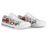 Penguin Red Car Low Top Shoes For Women, Shoes For Men Custom Shoes