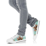 Yorkshire Terrier Flower Low Top Shoes For Women, Shoes For Men Custom Shoes