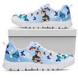 Schnauzer Butterfly Sneakers Shoes For Women, Shoes For Men Sneaker Custom Shoes