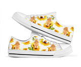 Poodle Sunflower Low Top Shoes For Women, Shoes For Men Custom Shoes