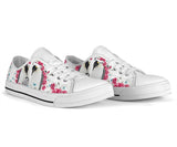 Penguin Flower And Butterfly Low Top Shoes For Women, Shoes For Men Custom Shoes