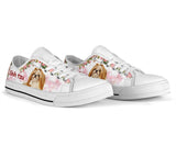 Shih Tzu Pink Low Top Shoes For Women, Shoes For Men Custom Shoes