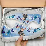 Schnauzer Butterfly Sneakers Shoes For Women, Shoes For Men Sneaker Custom Shoes