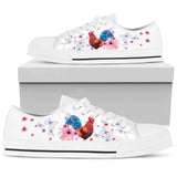 Chickens Butterflies Low Top Shoes For Women, Shoes For Men Custom Shoes