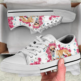 Chihuahua Flower And Butterfly Low Top Shoes For Women, Shoes For Men Custom Shoes