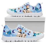 Westie Butterfly Sneakers Shoes For Women, Shoes For Men Sneaker Custom Shoes