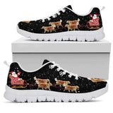Golden Retriever Christmas Sneakers Shoes For Women, Shoes For Men Sneaker Custom Shoes