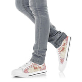 Horses Red Pattern Low Top Shoes For Women, Shoes For Men Custom Shoes