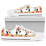 Penguin Beautiful Flowers Low Top Shoes For Women, Shoes For Men Custom Shoes