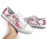 Rabbit Flower And Butterfly Low Top Shoes For Women, Shoes For Men Custom Shoes