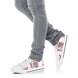 Bichon Frise Flower And Butterfly Low Top Shoes For Women, Shoes For Men Custom Shoes