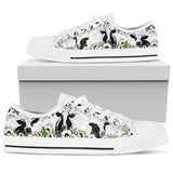 Cow Flower Low Top Shoes For Women, Shoes For Men Custom Shoes