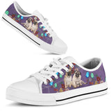 Pugs Flowers Butterfly Low Top Shoes For Women, Shoes For Men Custom Shoes