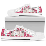 Rabbit Flower And Butterfly Low Top Shoes For Women, Shoes For Men Custom Shoes