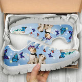 Westie Butterfly Sneakers Shoes For Women, Shoes For Men Sneaker Custom Shoes