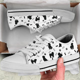 Basset Hound Flower Low Top Shoes For Women, Shoes For Men Custom Shoes