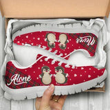 Penguin Valentine Sneakers Shoes For Women, Shoes For Men Sneaker Custom Shoes