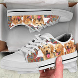The Ancient Golden Retriever Low Top Shoes For Women, Shoes For Men Custom Shoes