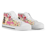 Cute Chihuahua Flower High Top Shoes For Women, Shoes For Men Custom Shoes