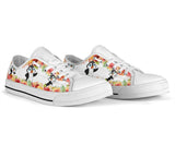 Penguin Beautiful Flowers Low Top Shoes For Women, Shoes For Men Custom Shoes