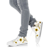 Pug Sunflower High Top Shoes For Women, Shoes For Men Custom Shoes