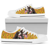English Springer Spaniel Yellow Low Top Shoes For Women, Shoes For Men Custom Shoes