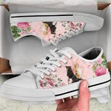 Sheltie Flower Low Top Shoes For Women, Shoes For Men Custom Shoes