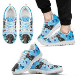 Dachshund And Butterflies Sneakers Shoes For Women, Shoes For Men Sneaker Custom Shoes