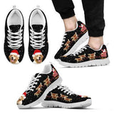 Golden Retriever Christmas Sneakers Shoes For Women, Shoes For Men Sneaker Custom Shoes